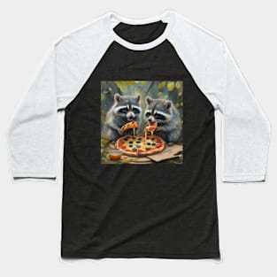 Raccoon funny gift raccoon eating pizza gift ideas Baseball T-Shirt